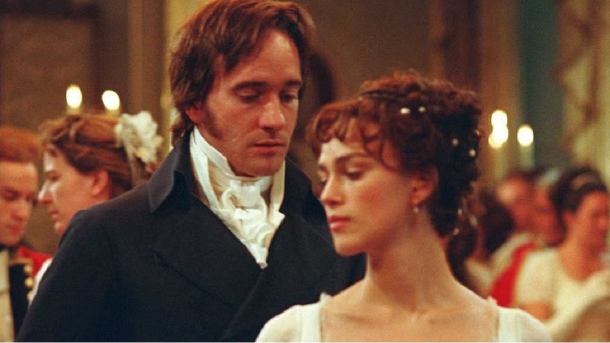 Matthew Macfadyen es Darcy y Keira Knightley es Liz Bennet en el Orgullo y Prejuicio de 2005