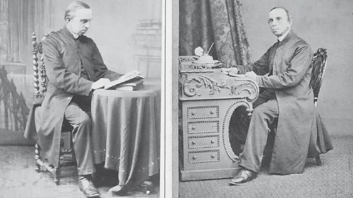 Vladimir Pecherin (1807-1885), ya como sacerdote, en dos retratos de sendos fotógrafos dublineses.