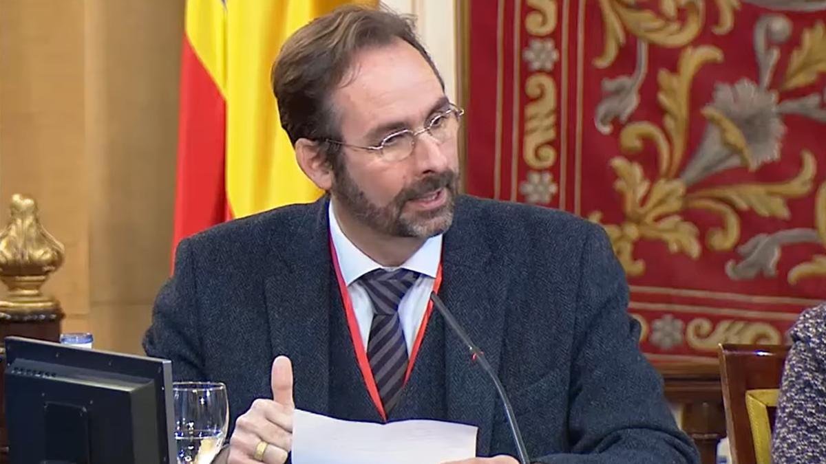 Grégor Puppinck, durante su intervención en la VI Cumbre Transatlántica de la Political Network for Values, que se celebró el 1 y 2 de diciembre de 2024 en el Senado español.