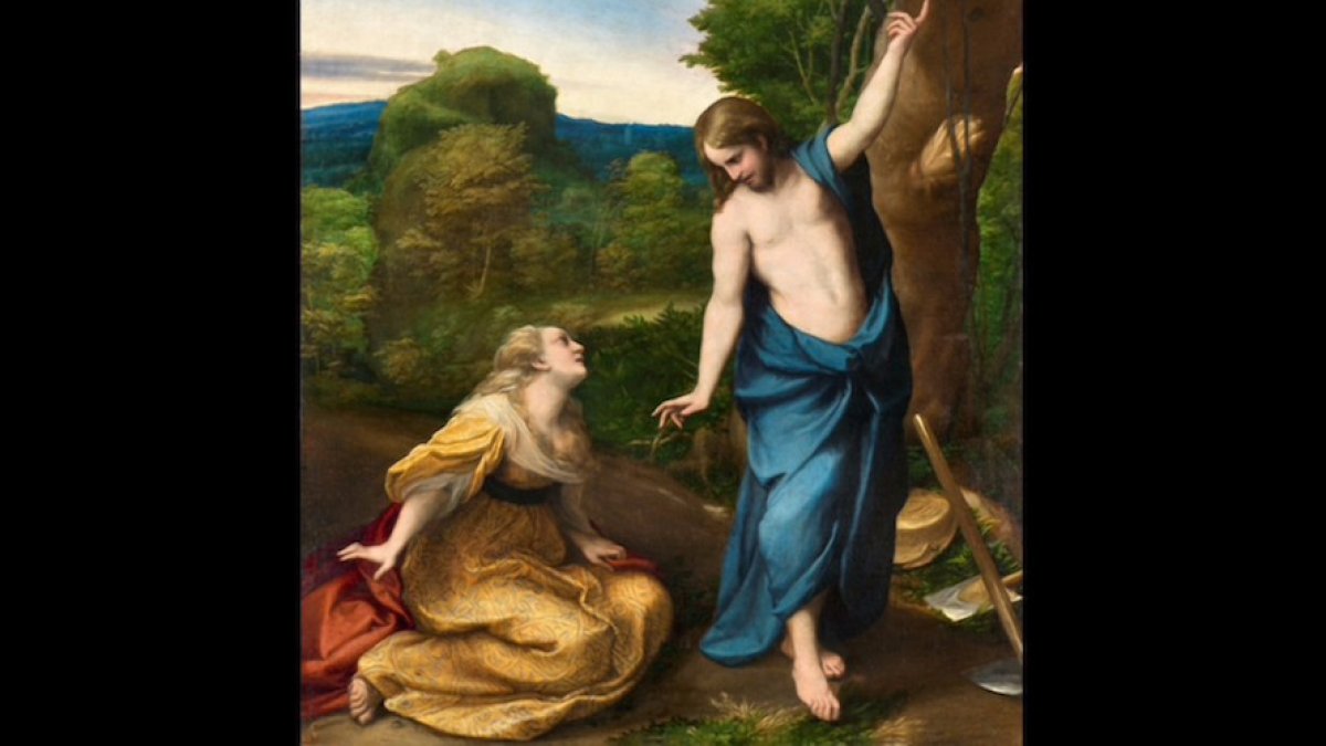 María Magdalena fue la primera en ver a Jesús Resucitado que recogen los Evangelios. 'Noli me tangere' (detalle, c. 1525) de Antonio Allegri da Correggio).