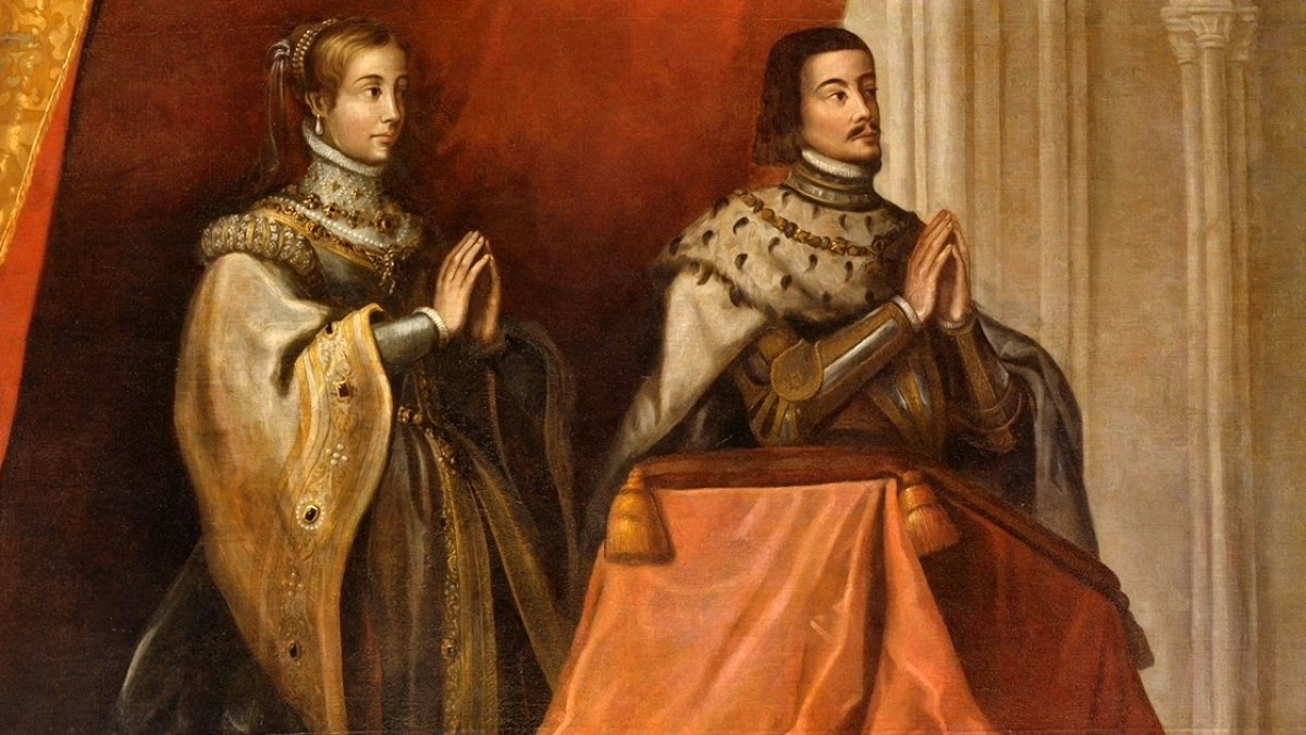 'Los Reyes Católicos bajo un dosel', anónimo del primer tercio del siglo XVII.