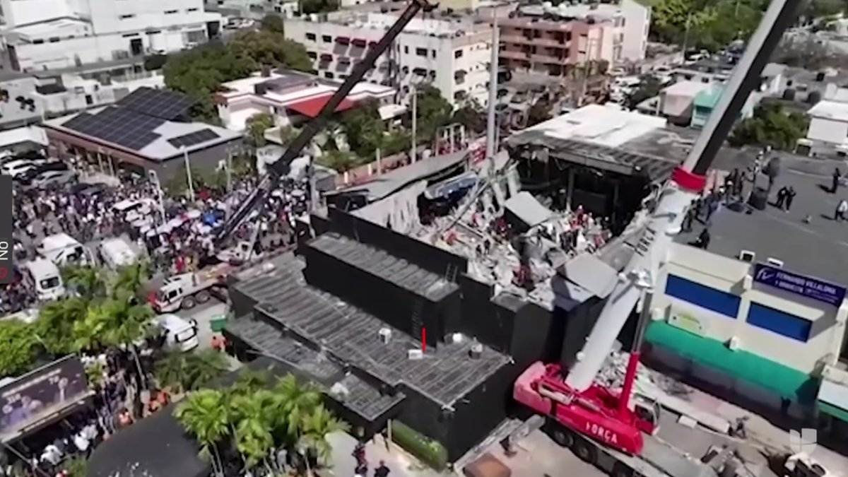 Así quedó el club de Santo Domingo Jet Set tras el colapso.