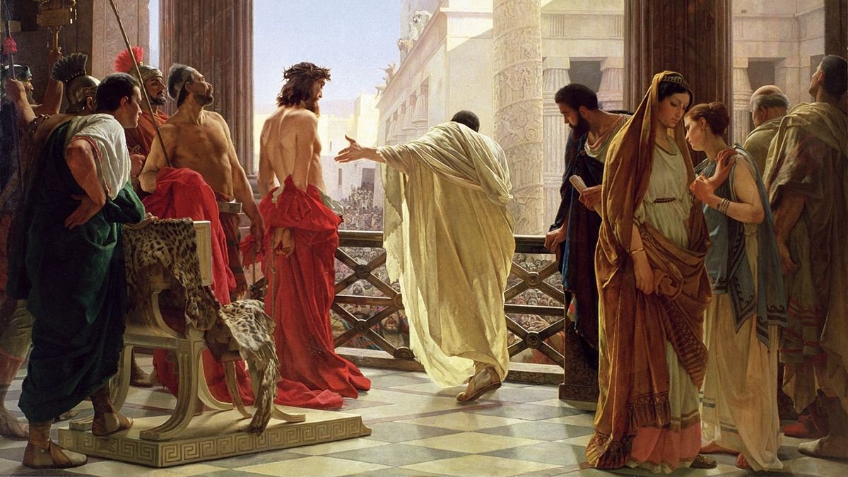 En el pretorio, Jesús se sometió al pragmatismo, la codicia, la demagogia y la voluntad de los hombres... para redimirlos.