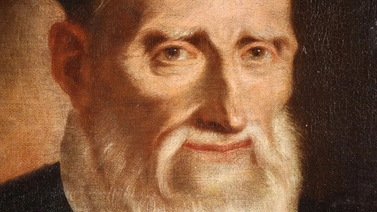 San Felipe Neri murió en 1595 con 80 años, casi un siglo después Carlo Dolci pintó este retrato del santo