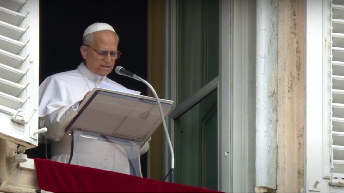 El Papa León XIV en el rezo del Ángelus de Corpus Christi, el día que EEUU bombardeó Irán
