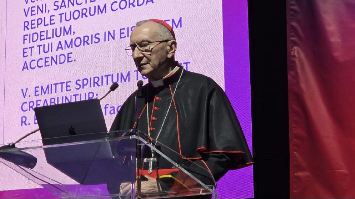 El cardenal Parolin en la apertura del Jubileo de los Influencers, en la mañana del lunes 28 de julio