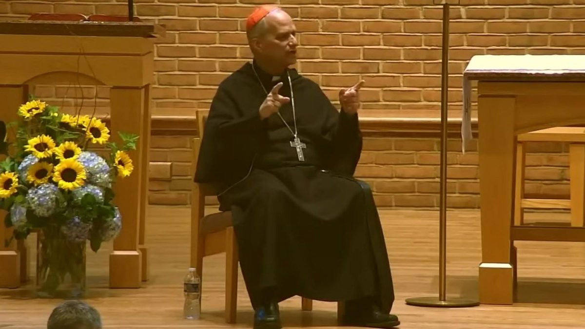 El cardenal Robert Prevost, prefecto del Dicasterio para los Obispos, medio año antes de convertirse en Papa.