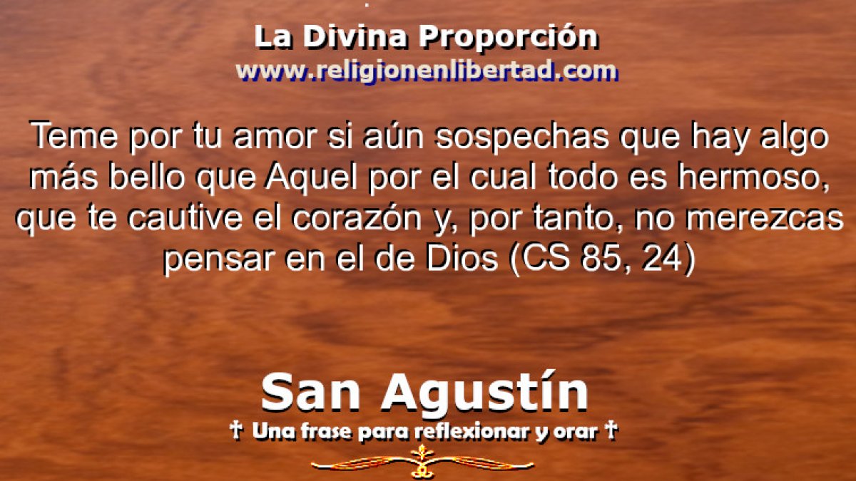 San Agustín. Comentario al Salmo 85, 24