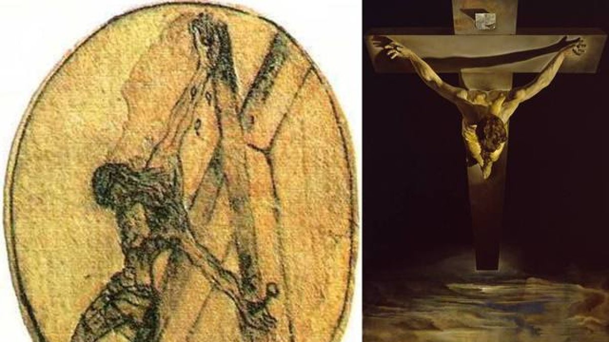 El dibujo de Cristo Crucificado de San Juan de la Cruz inspiró al de Salvador Dalí (1904-1989).