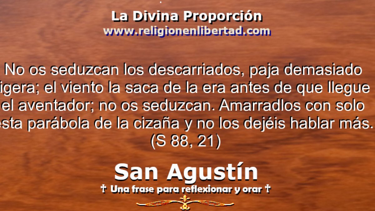 🔹San Agustín. Sermón 88, 21🔹
