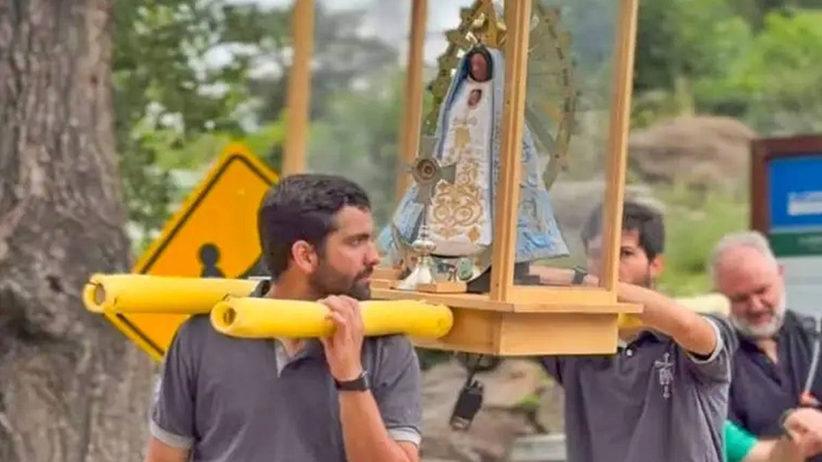 La Virgen de Luján que fue llevada en peregrinación durante un mes.