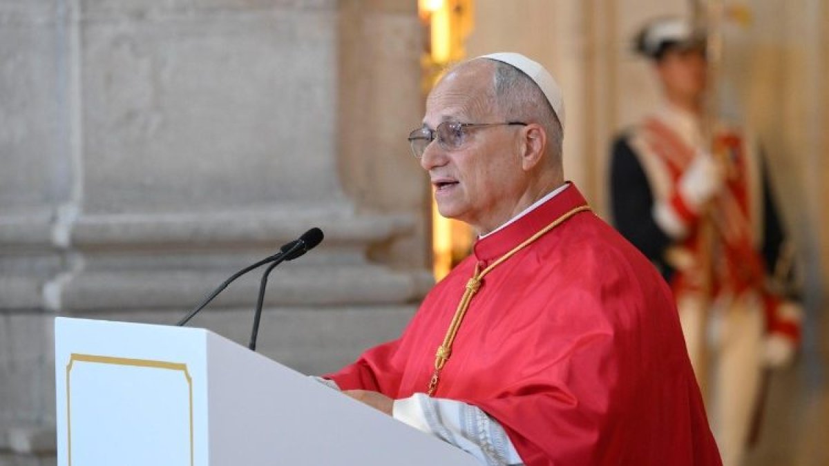 León XIV en su primer discurso en suelo español ante los Reyes