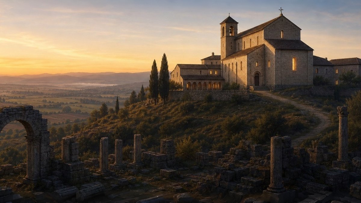 Un monasterio sobre ruinas: así empezó con San Benito la reconstrucción cristiana de Europa.
