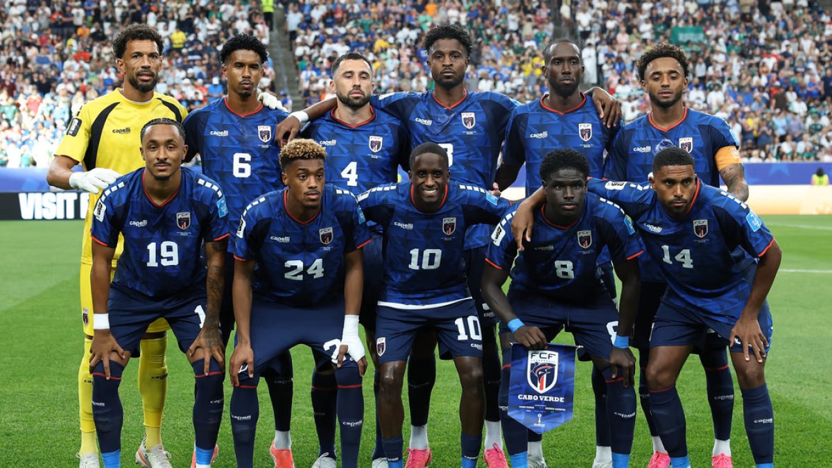 A seleção nacional de futebol de Cabo Verde que participou da Copa do Mundo de 2026.