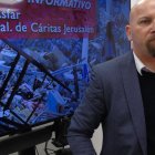 Anton Asfar, secretario general de Cáritas Jerusalén, en Madrid, en la sede Cáritas Española