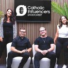 Rob Galea, Jessica Bond, Claire Forbes y Augie Angrisano, presentadores de Catholic Influencers Podcast.