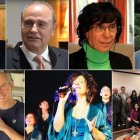 De izquierda a derecha y de arriba abajo: Kiko Argüello, José Carlos González-Hurtado (EWTN), Marta Sanz Lovaine, Horacio Silvestre (IES San Mateo), Reina y Romain (Misericordia), Matina y Gospel Libertad, equipo de Fertilitas.