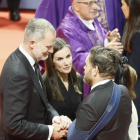 En el funeral de Huelva estuvieron muchas de las víctimas y familiares del accidente.