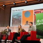 De izquierda a derecha, Brandon Vaidyanathan, Chip Rotolo, Lauren Jackson y Justin Brierley, en el New York Encounter de 2026.