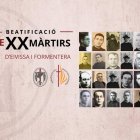 Cartel de la beatificación de este sábado en Ibiza.