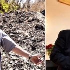 Don Maurizio Patriciello ante un montón de residuos quemados y monseñor Krzysztof Charamsa con su pareja, el español Eduard Planas.