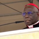 El cardenal Robert Sarah, durante su intervención a principios de agosto en el Festival de la Juventud de Medjugorje.
