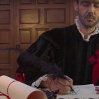Un actor recrea a Luis de Requesens escribiendo sobre Lepanto