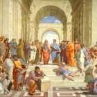 En 'La Escuela de Atenas' de Rafael (1509-1511), fresco en el Palacio Apostólico Vaticano, Platón y Aristóteles ocupan el centro y a la izquierda se ve cómo los sofistas (los padres del lenguaje eufemístico y políticamente correcto de hoy) son expulsados de la Academia, donde se busca la Verdad.