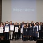 Sexta edición de los Premios Religión en Libertad. Posan los premiados, menos el columnista y ex político Josep Miró i Ardèvol, que no pudo acudir al acto de entrega en Madrid.