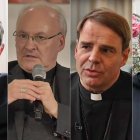 De izquierda a derecha, el cardenal Woelki y los obispos Voderholzer, Oster y Hanke.