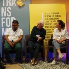 El obispo Argüello, Roberto Vega, Alfonso Cherene, María González y el párroco Javier Grande en el Transforma 2024, fotos de JM Visiers