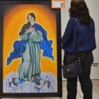 Óleo de la Inmaculada Concepción pintado en 2018 por fray Agustín Ibarra Díaz, franciscano.