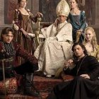 Jeremy Irons como Papa Alejandro VI en la teleserie Los Borgia... el siglo XVI, exploración del mundo, guerras incesantes, fe