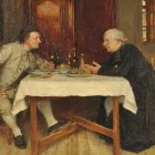 ¡Cuántos sacerdotes acompañan sin que se note, ofreciendo con generosidad su tiempo cuando éste es más necesario que cualquier otra cosa, incluso que las palabras! Ernest Meissonier, 'El vino del cura' (1860). Museo de Bellas Artes de Reims.