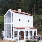 La capilla del jardín camposanto de mascotas Los Rosales, en Guatemala.