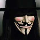 La máscara de Guy Fawkes, en la película 'V de Vendetta'.