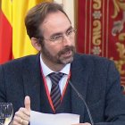 Grégor Puppinck, durante su intervención en la VI Cumbre Transatlántica de la Political Network for Values, que se celebró el 1 y 2 de diciembre de 2024 en el Senado español.