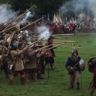 Grolle, la mayor recreación de los Tercios según la organización 31 Enero Tercios, con el fondo del asedio protestante de la ciudad flamenca de Groenlo, en manos de la Corona española, en 1627.