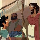 Un jovencísimo Juan de Zebedeo queda admirado con Jesús, Luz del Mundo; animación a mano