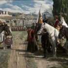 Fotograma de la serie "Isabel" de TVE, en la que Boabdil entrega la plaza a los Reyes Católicos, en lo que Jean Dumont define como “un final con honor para todos”.