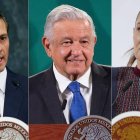 Enrique Peña Nieto (2012-2018), Andrés Manuel López Obrador (2018-2024) y Claudia Sheinbaum (2024-2026), los tres últimos presidentes mexicanos.