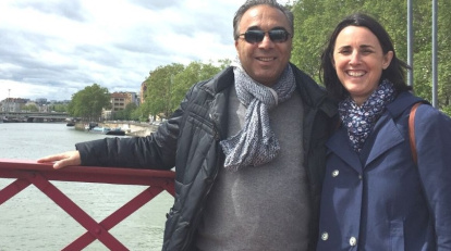 Fouad Hassoun, junto a su esposa Laetitia