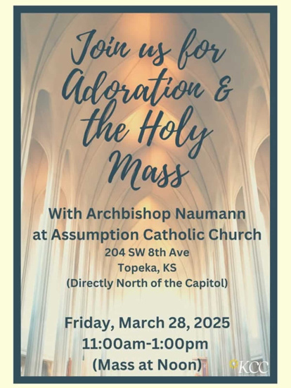 La Conferencia Católica de Kansas anuncia el evento en desagravio que tendrá lugar el 28 de marzo liderado por el obispo Cozzens.