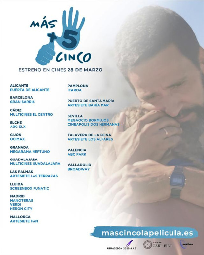 Los cines de España donde puede verse 'Más Cinco' en el fin de semana de estreno.