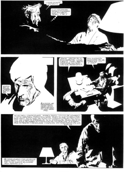 Una página de El Eternauta de 1969, más oscuro y político, poco comprensible, de apenas 50 páginas