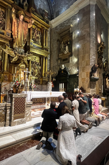 Empresarios invitados por His Way at Work consagran sus empresas al Sagrado Corazón en el Santuario de la Gran Promesa en Valladolid