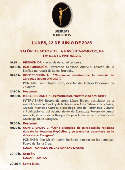 Programa de los actos a los que se convoca en esta tarde de lunes.