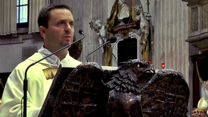 Marco Alba, rector del santuario de Le Fontanelle en Montichiari (Brescia).