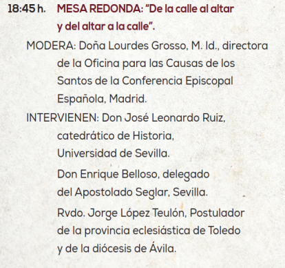 El orden de la mesa redonda... en un rato