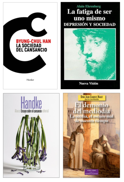 Sánchez-Gey se ha apoyado para su conferencia con estos cuatro libros.